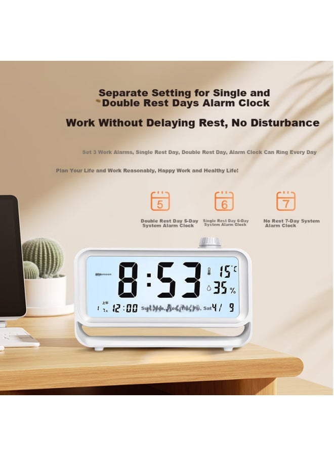Polaris Polaris Alarm Clock Electronic Walking Student Special Clock Creative Night Light Modern Bedside Clock Alarm Clock Battery Powered