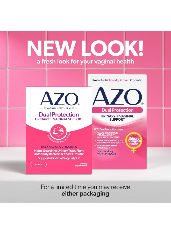 AZO Dual Protection | Urinary Support | Prebiotic Plus Clinically Proven Women's Probiotic | Starts Working Within 24 Hours | Non-GMO | 30 Count - Image 2