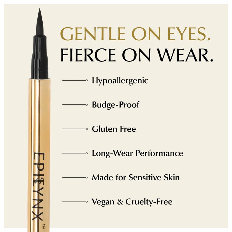 EPILYNX Liquid Eyeliner - Hypoallergenic Eyeliner with Fine Brush Tip, Long-Lasting Waterproof Eye Liner - Cruelty-Free, Vegan, Hypoallergenic, Gluten-Free, Smooth Application Liquid Eye Liner, Purple 2mL - Image 5