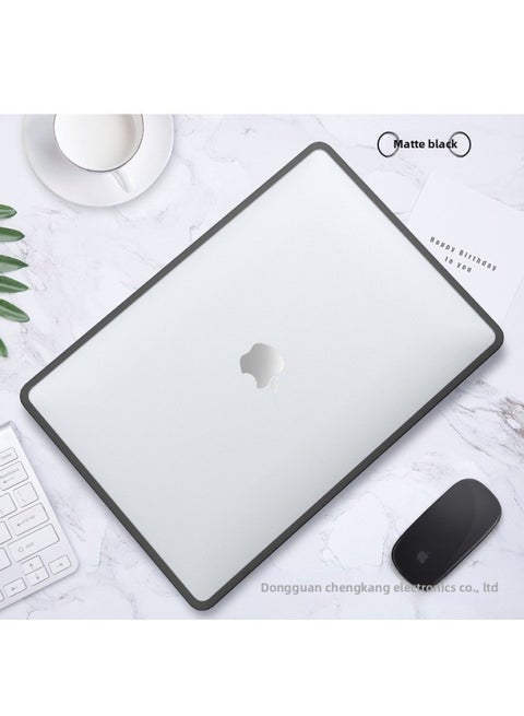 Macbook Protective Case TPU Case Beer For Apple Laptop Macbookair13 Inch Protective Case-Color:Black Edge + Transparent Matte Pc-Applicable Model:Macbook Pro16 A2485 A2780 A2991