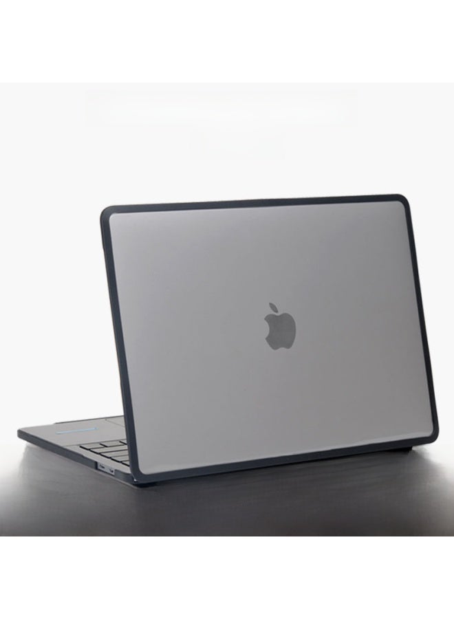 Macbook Protective Case TPU Case Beer For Apple Laptop Macbookair13 Inch Protective Case-Color:Black Edge + Transparent Matte Pc-Applicable Model:Macbook Pro16 A2485 A2780 A2991