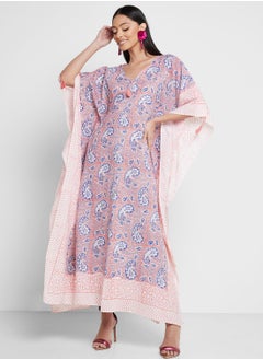 Cape Sleeve Printed Kaftan