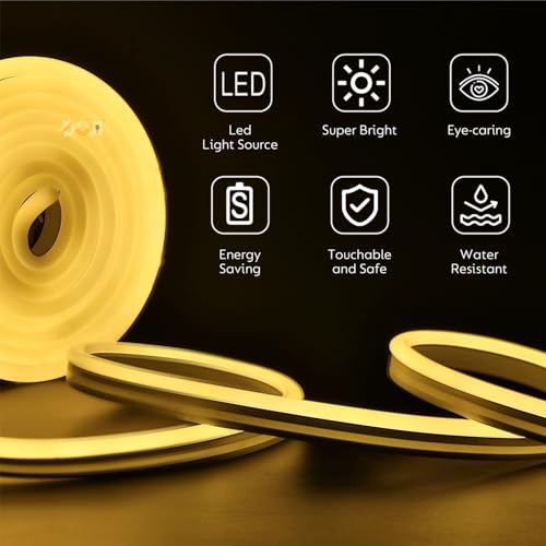 DOJI neon Light | neon Strip Light Waterproof led Strip Lights | neon Lights for Decoration, Customized Name, Outdoor, Indoor. (Warmwhite, 2 Meter) - Image 4