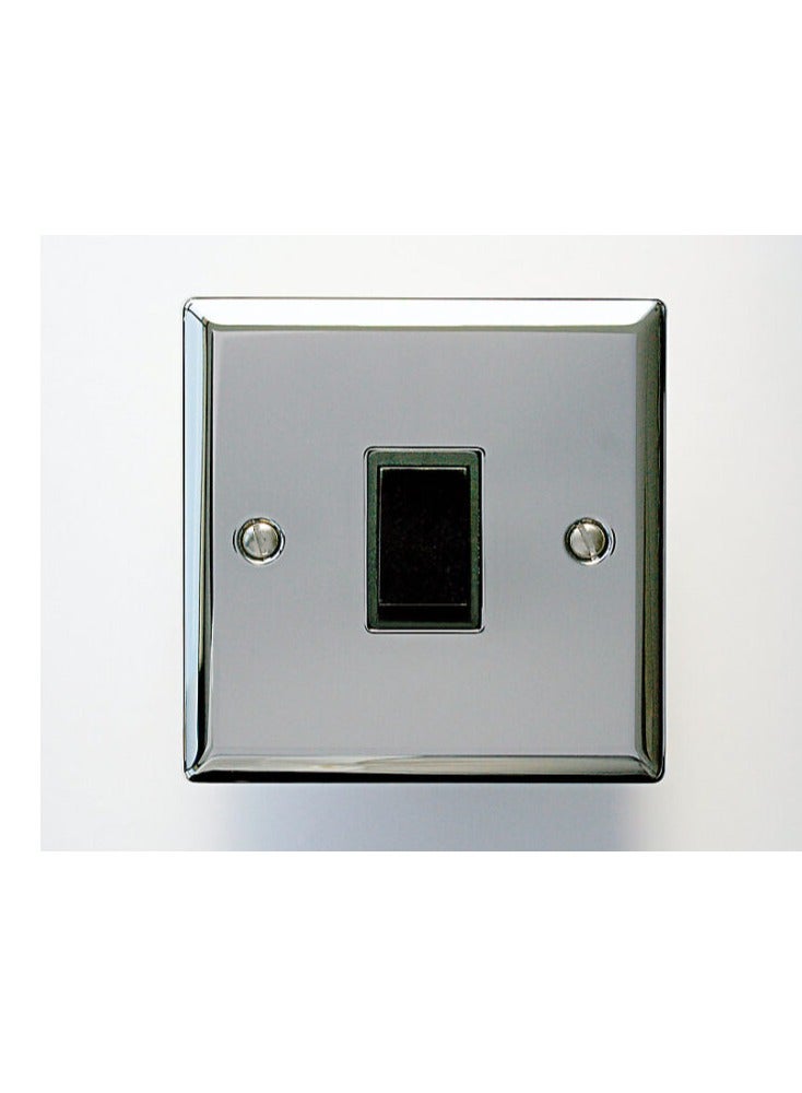 KNP1 Gang 2 Way Switch is designed for both functionality and style featuring a sleek chrome plated finish Ideal for controlling lights from two locations it combines modern aesthetics with reliable performance. - Image 1