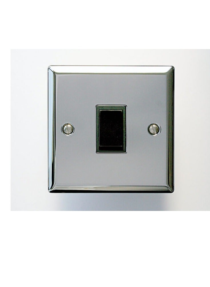 KNP1 Gang 2 Way Switch is designed for both functionality and style featuring a sleek chrome plated finish Ideal for controlling lights from two locations it combines modern aesthetics with reliable performance. - Image 2