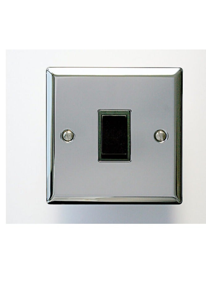KNP1 Gang 2 Way Switch is designed for both functionality and style featuring a sleek chrome plated finish Ideal for controlling lights from two locations it combines modern aesthetics with reliable performance. - Image 3