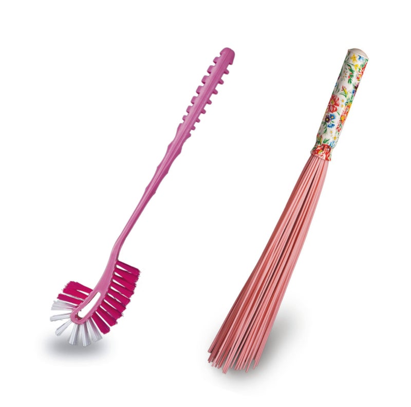 Vimal Combo Set of Big B Toilet Cleaner Brush and Tintin 20 Inches Bathroom Cleaning Plastic Broom - Image 1