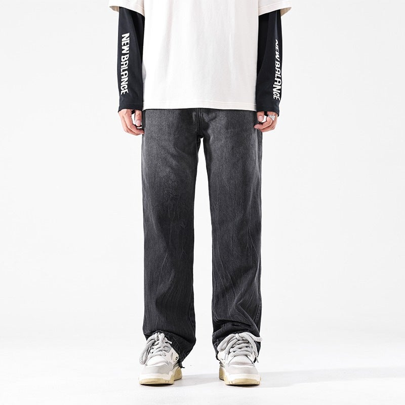 Unisex Classic Denim Jeans Loose Fit Daily Outdoor Wear - Image 3