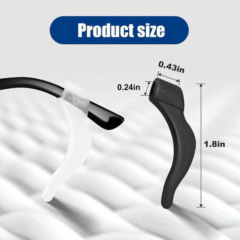 SMARTTOP Eyeglass Ear Grip-20 Pairs eye glasses ear grippers Anti-slip holders for ears,Silicone Ear Hook,glasses ear grip Retainer for Sports Glass Sunglasses Reading - Image 2