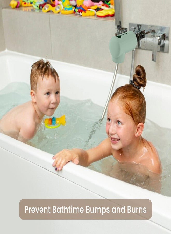 Sallurna Bath Spout Cover, Soft Silicone Bathtub Faucet Cover Safety Universal Fit (Cambridge Blue) - Image 4