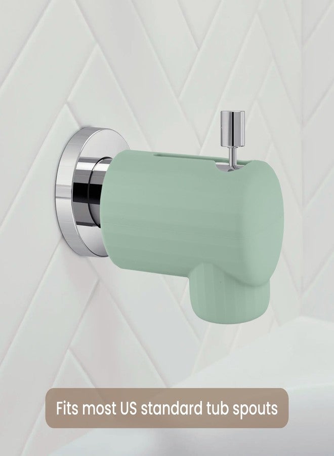 Sallurna Bath Spout Cover, Soft Silicone Bathtub Faucet Cover Safety Universal Fit (Cambridge Blue) - Image 3
