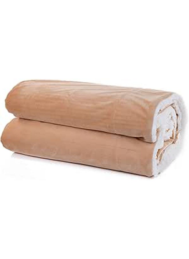Mintra Sherpa & Super soft Flannel H4573 Camel size 220x240cm  - Image 1