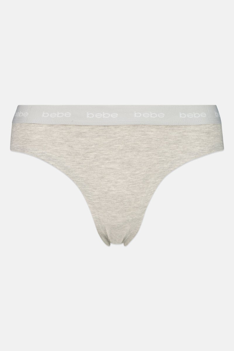 bebe Women 3 Pieces Brand Logo Cheeky Panties, Multicolor - Image 2