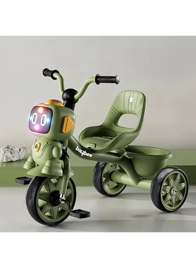 Tricycle for Kids 2 to 5 Years, Dual Storage Basket & Parental Push Handle | Baby Cycle for Boys and Girls