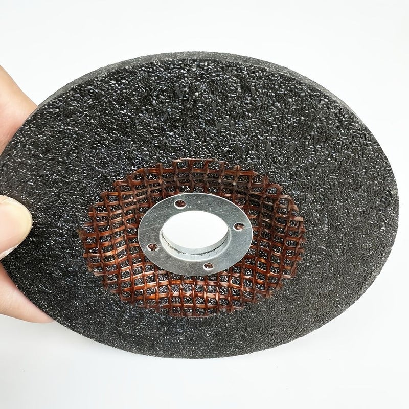 5 Inch 125mm Mesh Wear Resistant Grinding Wheel Disc Concave Center Design Metalworking Tool Durable Double Mesh Structure for Projects Home Renovations Professional Use Without Electricity - Image 4