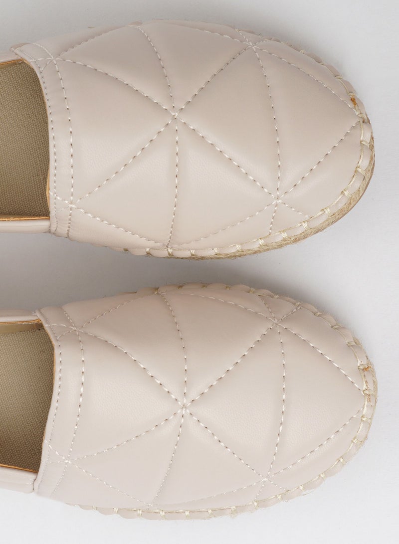 JOVE Women's Casual Espadrilles Off White - Image 4