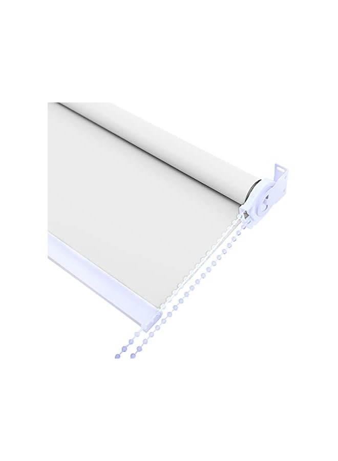 100% Blackout Roller Blinds,Waterproof Fabric Window Roller Shades Blind,Thermal Insulated,UV Protection,Privacy Screen,Side Pull Roller Blind,with Accessories,Customizable (60cm Width x 130cm Drop)