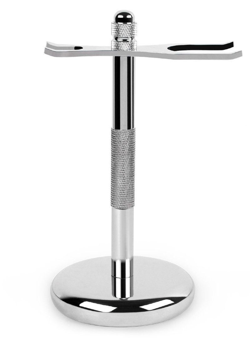 SYOSI Deluxe Chrome Safety Razor and Brush Stand Holder Fit All Your Shaving Accessories - Image 1