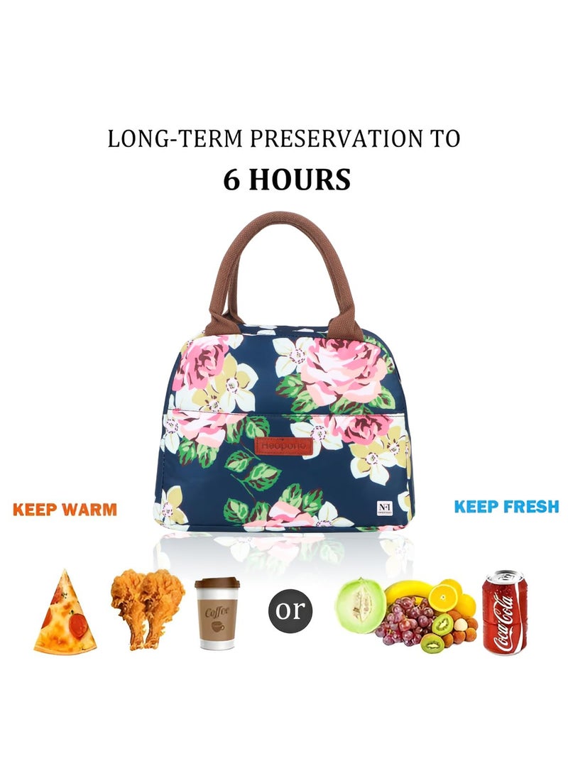 NFI essentials NFI essentials Insulated Lunch Bag for Men Women with Front Pocket Portable Thermal Large Tiffin Carry Bag Travel Lunch Box Organizer for Office, School, College  - Image 5
