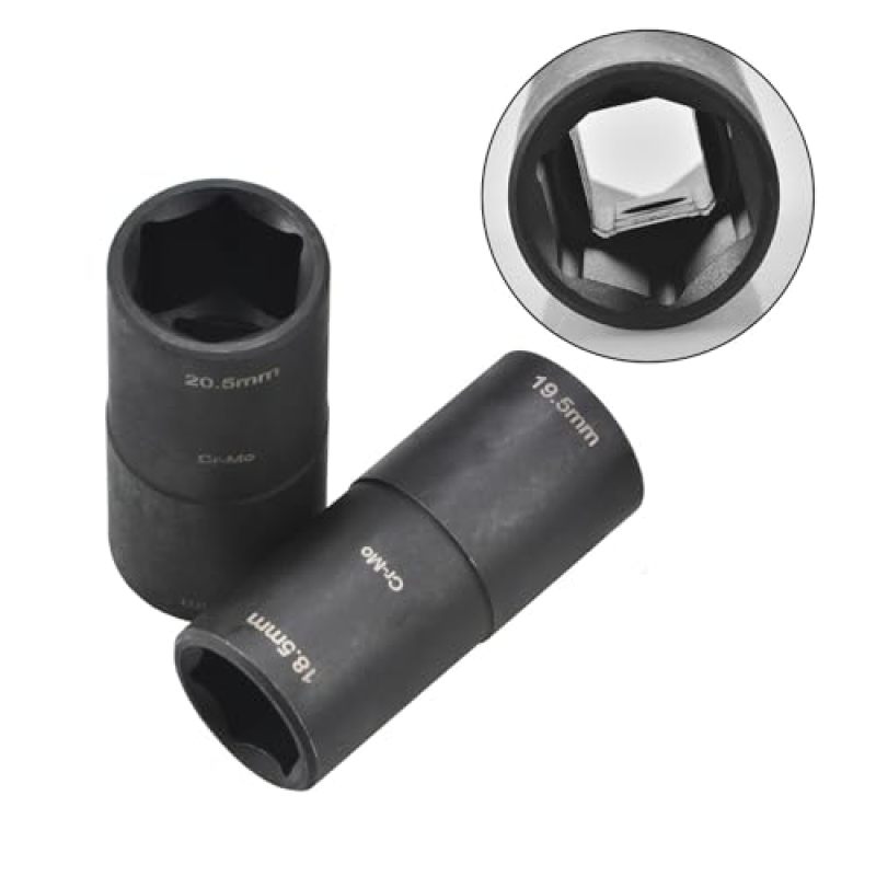 Double Head Nut Sleeve Thin Wall Swivel Impact Socket - Non Slip Lug Nut Socket for Automotive Repair Easy Access Socket for Professional Mechanics - Image 2