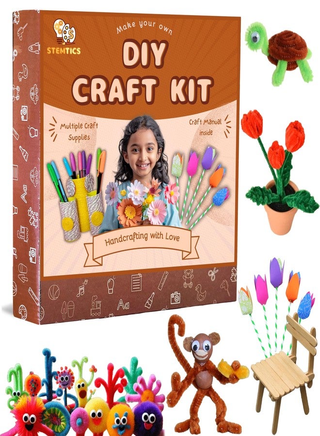STEMTICS DIY Craft Kit for Kids | Beginner Craft Set | Art & Craft Set for Girls & Boys Age 4-8 | Fun Art and Craft Kit for Kids Age 3-10 - Image 1