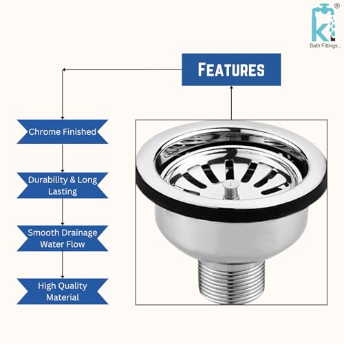 KI Stainless Steel Heavy 3 Inch Coupling for Sink Drain Outlet (Silver) - Image 4