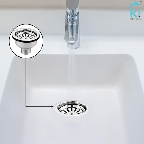 KI Stainless Steel Heavy 3 Inch Coupling for Sink Drain Outlet (Silver) - Image 2
