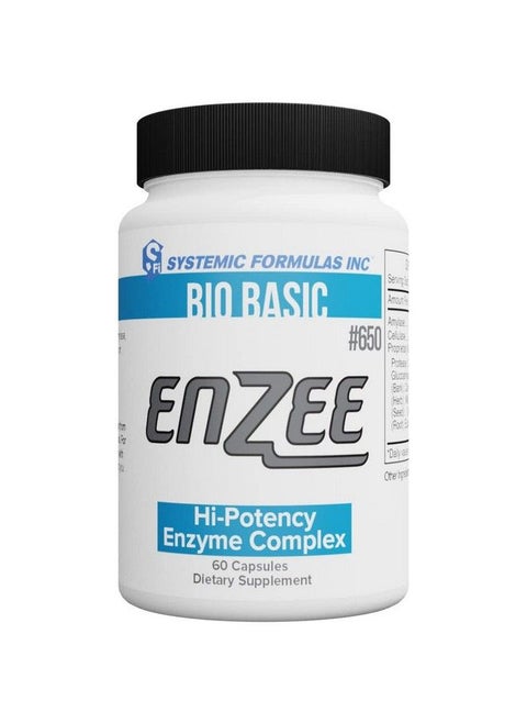 Enzee Hipotency Enzyme Complex Bio Basic 650 60 Capsules Digestion Support Carbohydrate Breakdown