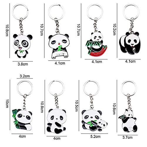ODETOJOY Cute Panda Keychain Charm for Girls Panda Keyring Gift Key Chains Panda Bear Collection China Souvenir - Image 3