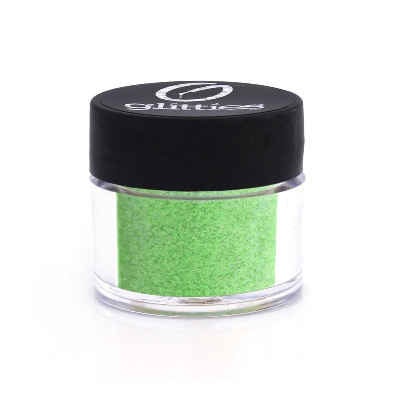 Glitties Tinker Bell Green - Nail Art Iridescent Fine (.008") Glitter Powder - for Gel Nail Polish, Gel and Acrylic Nail Powder - (10 Gram Jar)