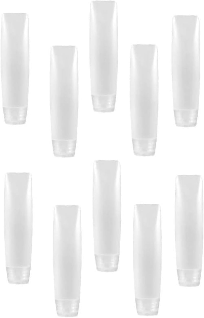 Travel Bottles: Transparent Refillable Containers - Squeeze Dispensers for Travel Toiletries, Camping, Gym Use - Image 1