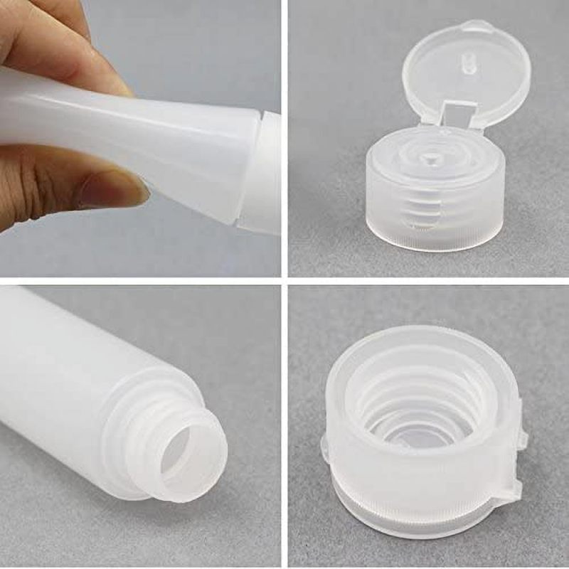 Travel Bottles: Transparent Refillable Containers - Squeeze Dispensers for Travel Toiletries, Camping, Gym Use - Image 4