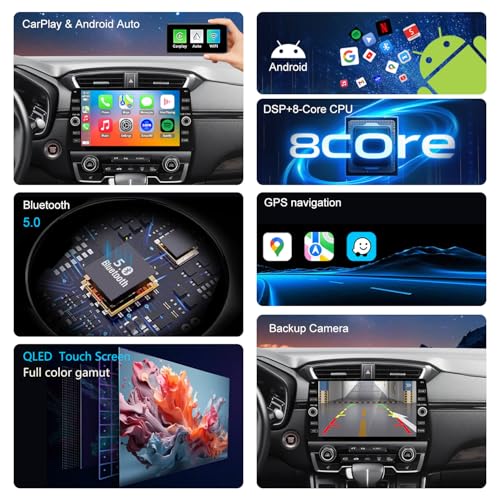 Fuosuc 4G LTE QLED Radio for Honda CR-V CRV 2017 2018 2019 2020 2021 Upgrade,8-Core CPU Touch Screen Stereo,Wireless CarPlay & Android Auto - Image 4