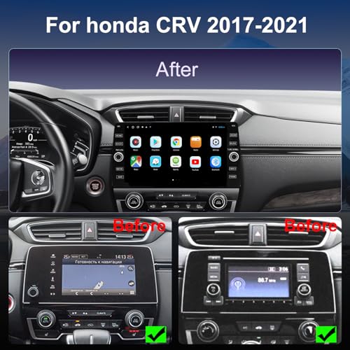 Fuosuc 4G LTE QLED Radio for Honda CR-V CRV 2017 2018 2019 2020 2021 Upgrade,8-Core CPU Touch Screen Stereo,Wireless CarPlay & Android Auto - Image 2
