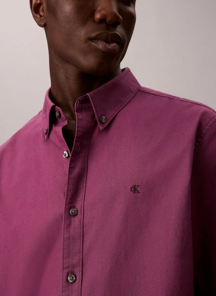 Calvin Klein Jeans Solid Classic Oxford Button-Down Shirt