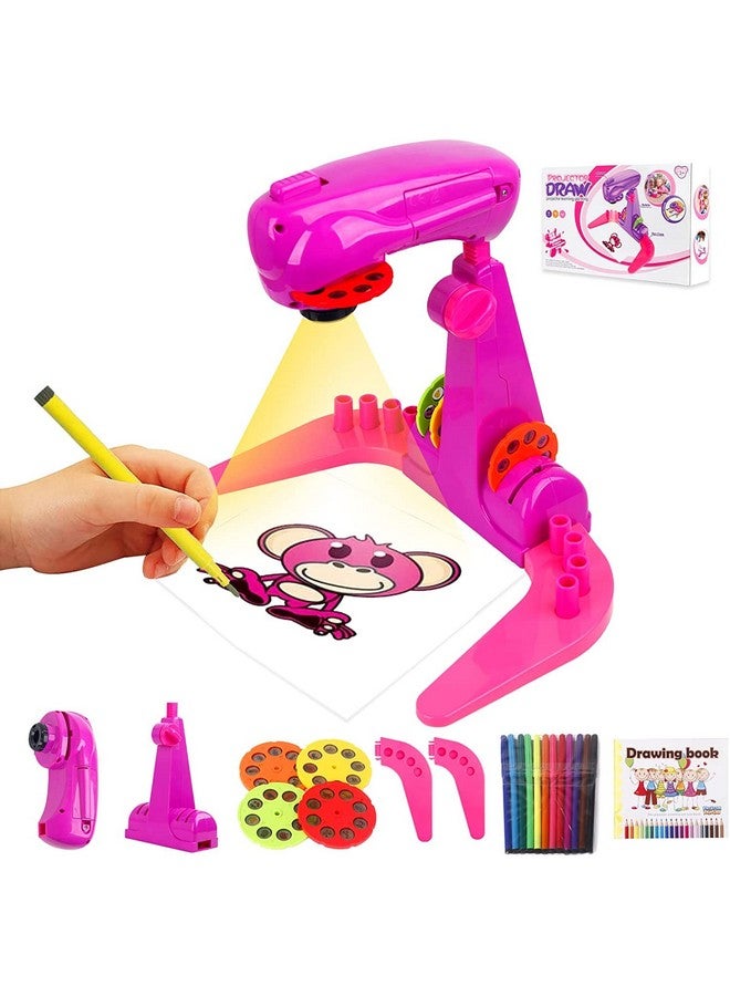 LEERFEI Drawing Projector for Kids Toy,smart art sketcher projector kid toys, with 32 Slide Cartoon Patterns and 12 Color Brush, Adjustable Pattern Size,Suitable for Children to Learn to Draw and Sketch  - Image 1