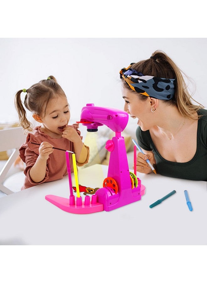 LEERFEI Drawing Projector for Kids Toy,smart art sketcher projector kid toys, with 32 Slide Cartoon Patterns and 12 Color Brush, Adjustable Pattern Size,Suitable for Children to Learn to Draw and Sketch  - Image 4
