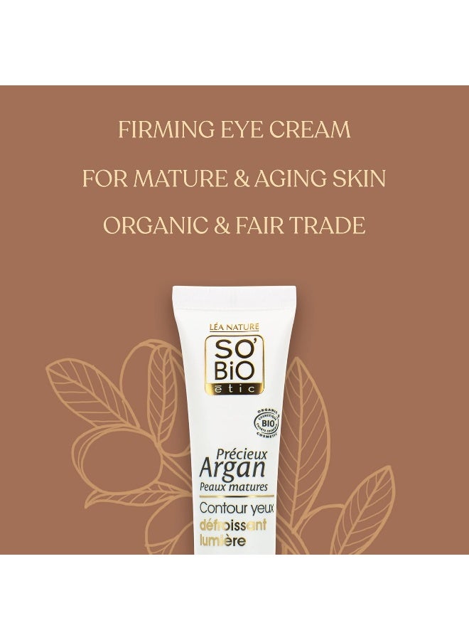 So'Bio Étic كريم العين المضيء والمشرق والمملس من أركان بريسيو، 15 مل | خالي من البارابين | خالي من السيليكون | للبشرة الناضجة - Image 2