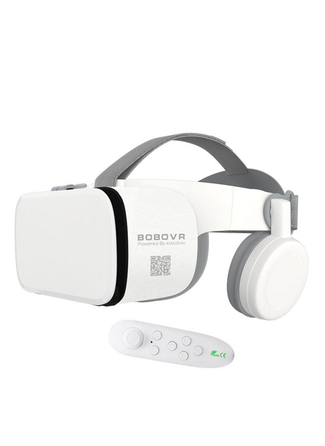 Generic - Bobovr Z6 Mini House Vr Glasses Bluetooth Wireless Headset Integrated Helmet 3d Virtual Reality Ar In Stock-Color:Z6 English + Handle White - Image 1