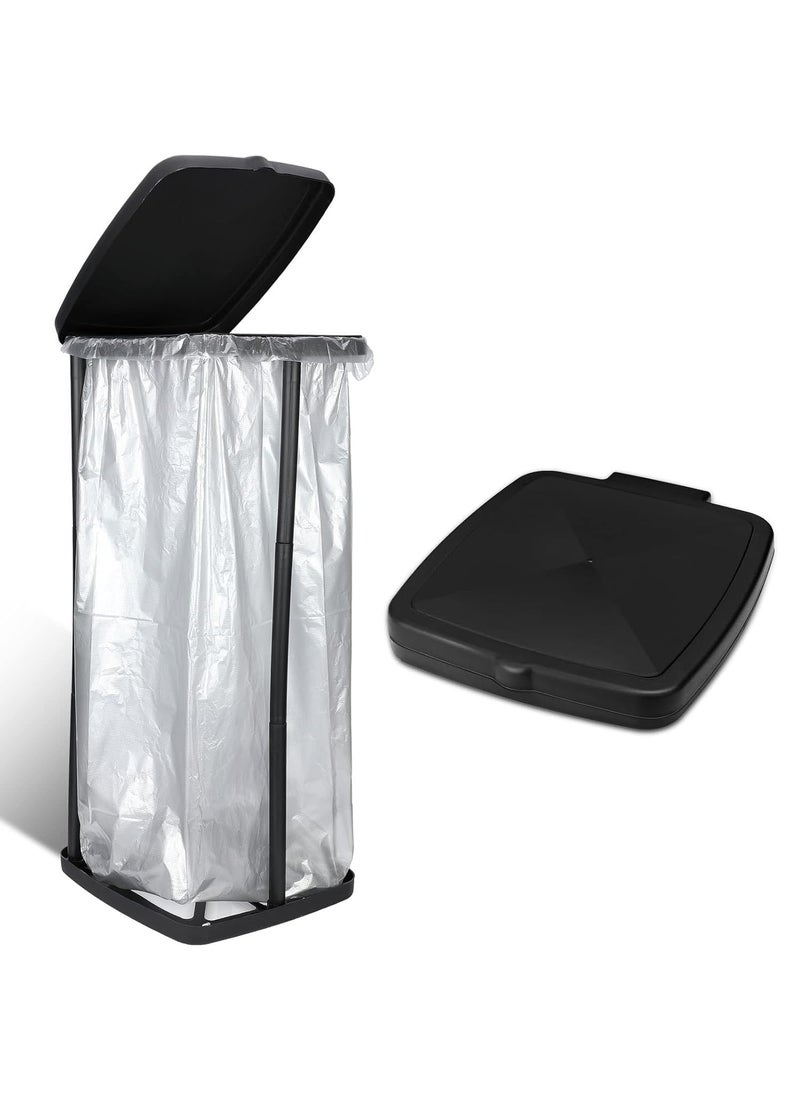 Vroxy Vroxy Foldable Waste Bin with Lid 3 Different Heights Expandable Outdoor Waste Bins Ideal for Indoor Outdoor Picnic Home Kitchen Use 1Pcs  - Image 1