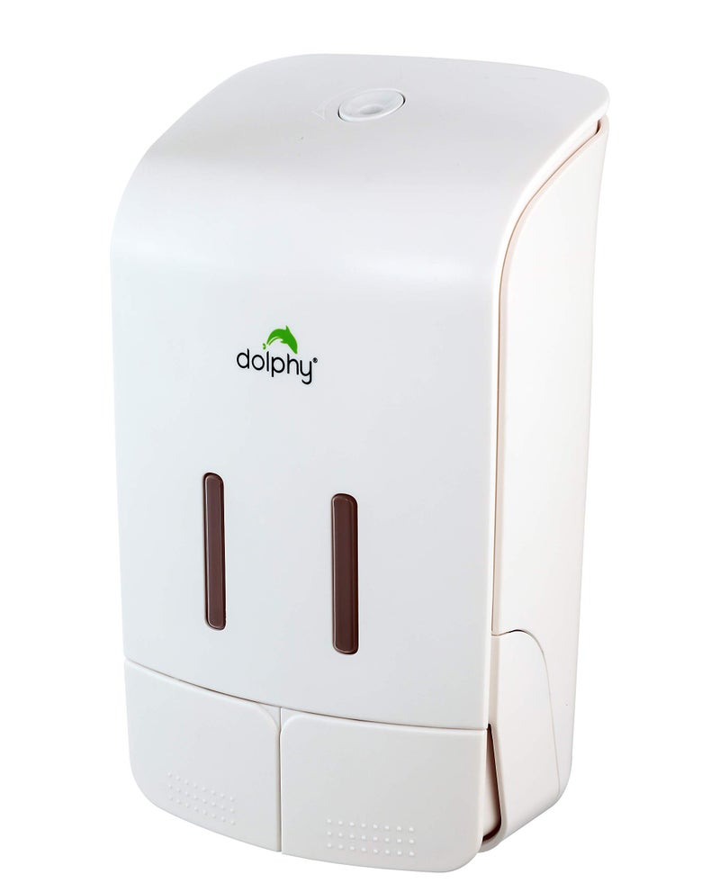 Dolphy 2 in 1 Manual Soap Dispenser for Bathroom & Kitchen (550ml : 550ml) - Image 2