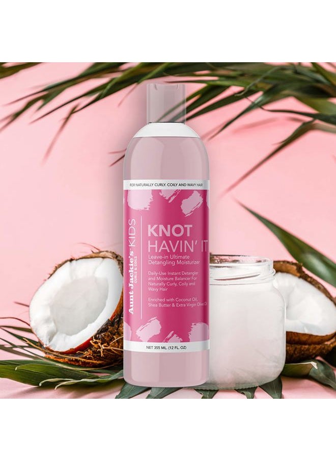 Aunt Jackie's - Kids Knot Havin' It Leave-In Ultimate Detangling Hair Moisturizer for Naturally Curly, Coily and Wavy Hair, 12 oz - Image 1