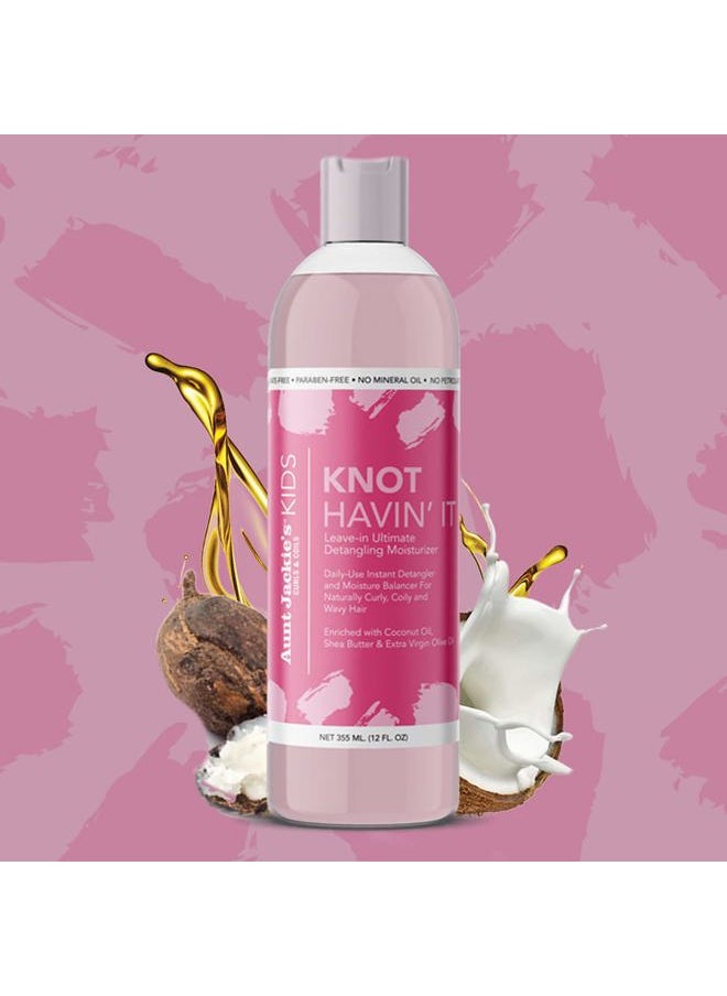 Aunt Jackie's - Kids Knot Havin' It Leave-In Ultimate Detangling Hair Moisturizer for Naturally Curly, Coily and Wavy Hair, 12 oz - Image 1