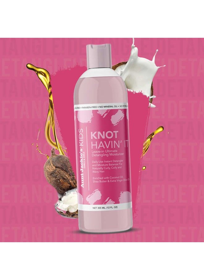 Aunt Jackie's - Kids Knot Havin' It Leave-In Ultimate Detangling Hair Moisturizer for Naturally Curly, Coily and Wavy Hair, 12 oz - Image 1