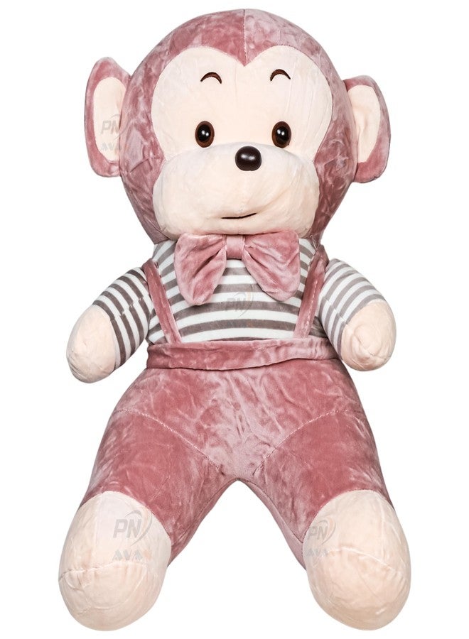 PN AVAN Soft Toys Monkey for Kids Baby Boys & Girls H49cm. L41cm. W36cm (Pink Monkey) - Image 1