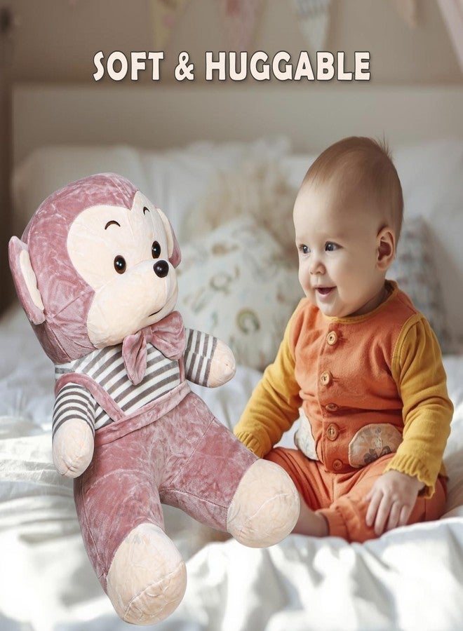 PN AVAN Soft Toys Monkey for Kids Baby Boys & Girls H49cm. L41cm. W36cm (Pink Monkey) - Image 3