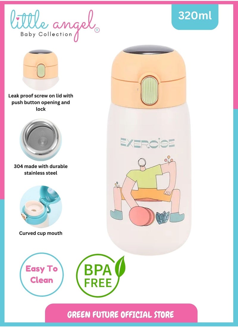 Little Angel Baby Thermos with Temperature Reading, High Quality 320ml - Stainless Steel, Insulated Vacuum Flask, Leak-Proof, Portable Water Bottle for Infants  - Image 2