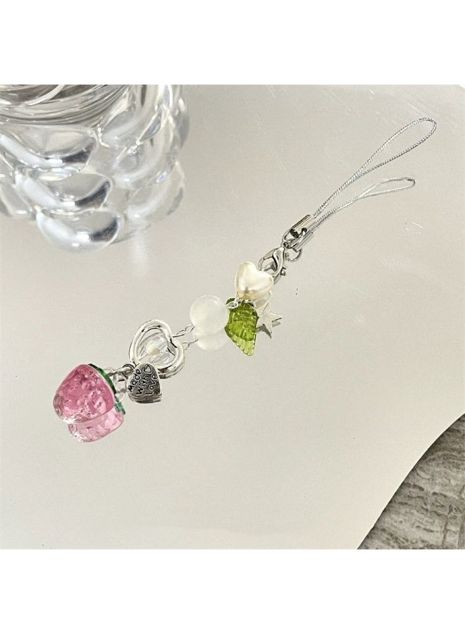 NIBEMINENT Phone Charm/ Chain Strap for Women Girls, Adorable Girl Cell Phone Case Lanyard Wrist Strap