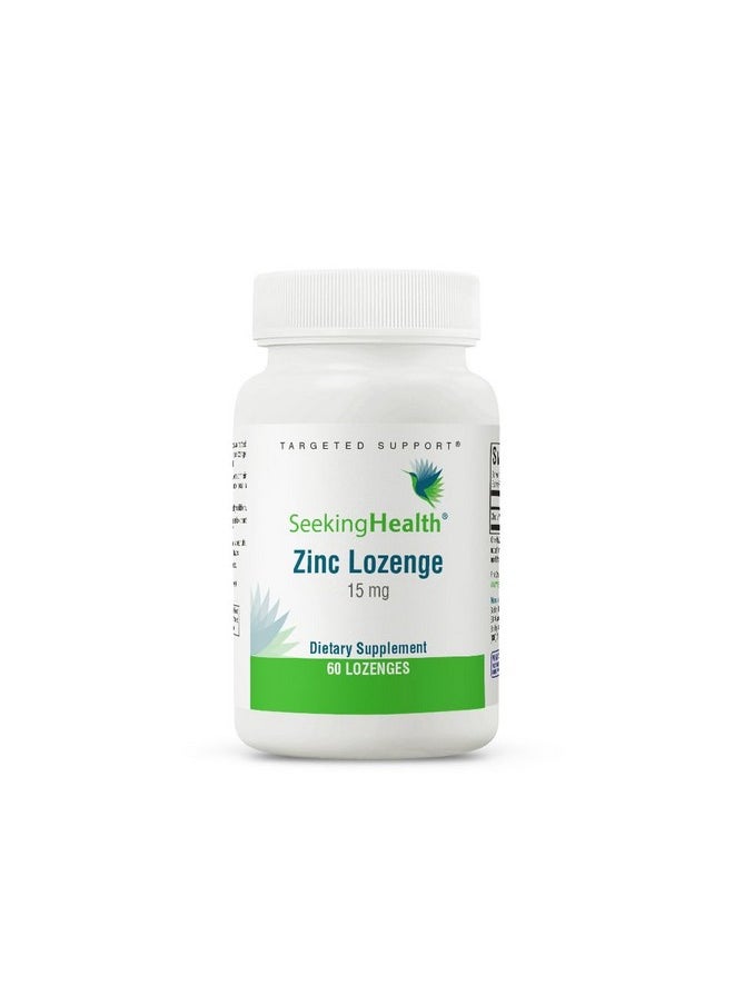 Seeking Health Seeking Health Zinc Lozenges - Immune, Skin, & Respiratory Health Support - Chelated Zinc Supplement to Support Healthy Skin, Hair & Eyes - 15 mg, 60 Lozenges  - Image 1