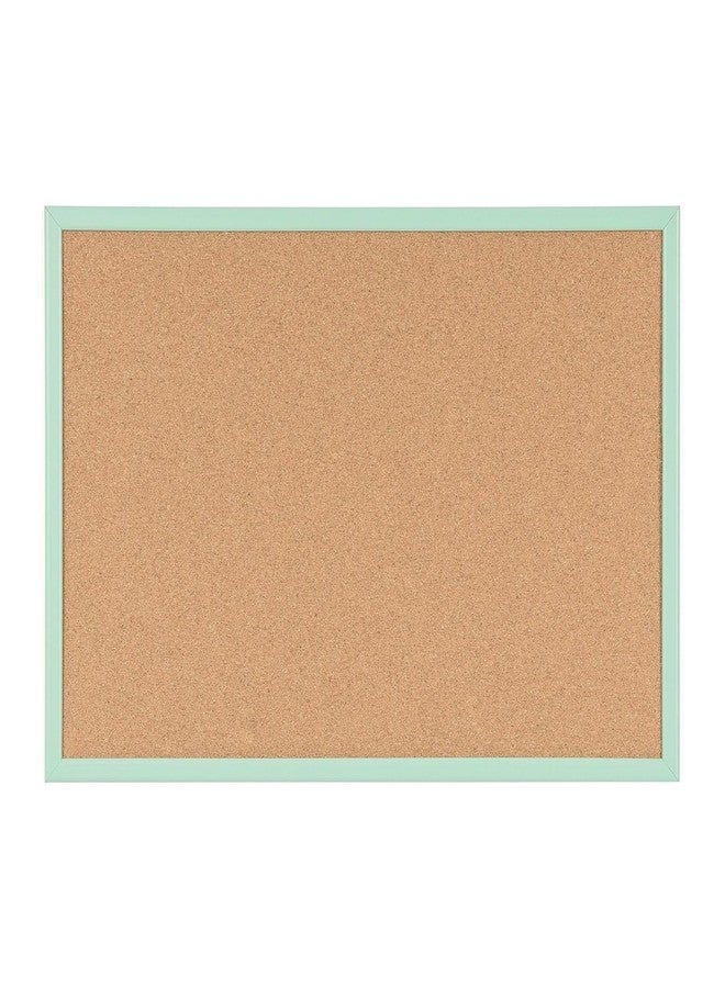 MasterVision Pastel Cork Bulletin Board, 16" x 12", Green Frame, Decorative Wall Corkboard for Home, Dorm or Classroom, Office Décor Pinboard - Image 1